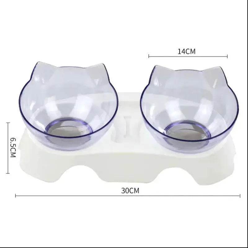 Elevated Double Food Bowl  for Pets Cat Dog Food and water Bowl