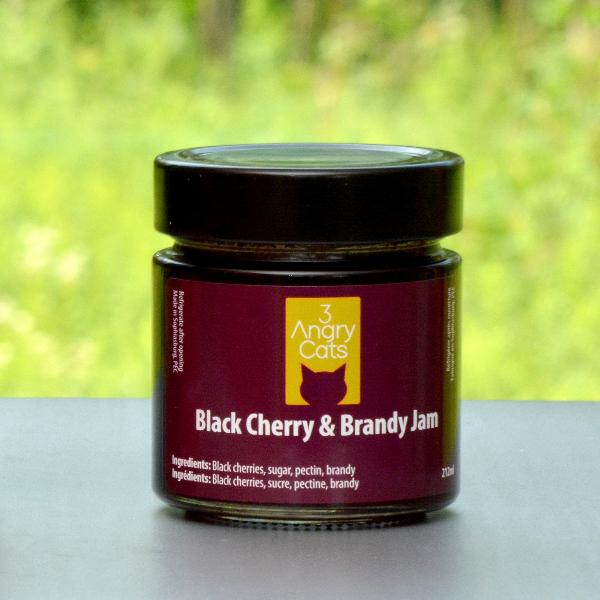3 Angry Cats Black Cherry & Brandy Jam - Modern Hustle Marketplace