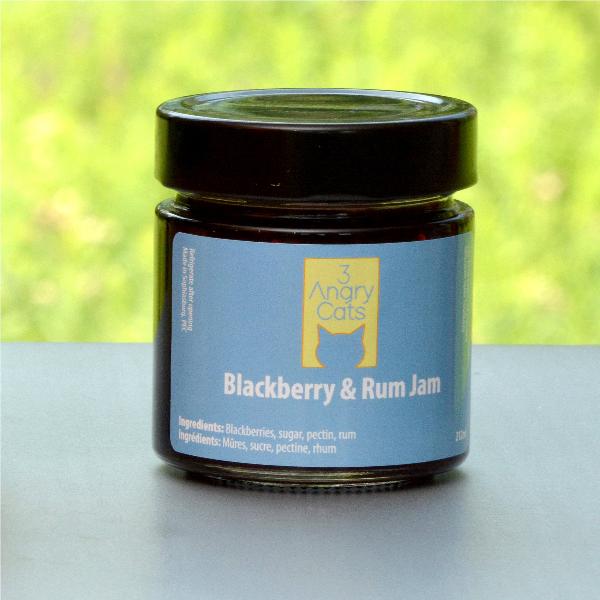 3 Angry Cats Blackberry & Rum Jam - Modern Hustle Marketplace
