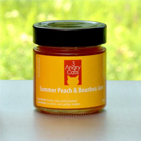 3 Angry Cats Summer Peach & Bourbon Jam - Modern Hustle Marketplace