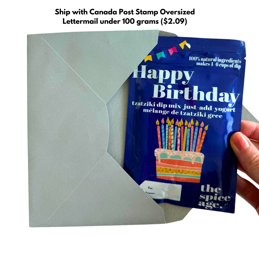 6- PACK CASE The Birthday Card you can EAT - Tzatziki Dip Mix