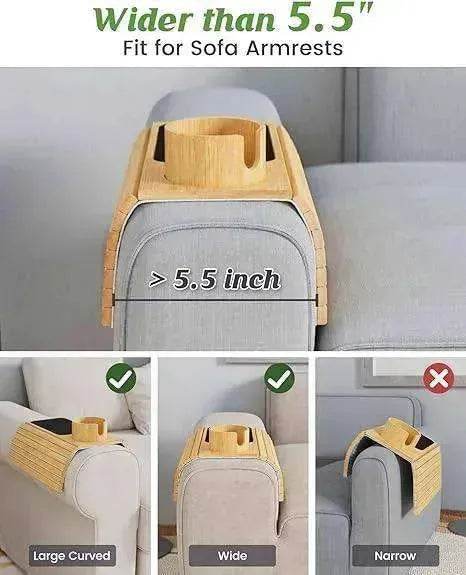 Modern Stylish Minimalist Bamboo Sofa Tray