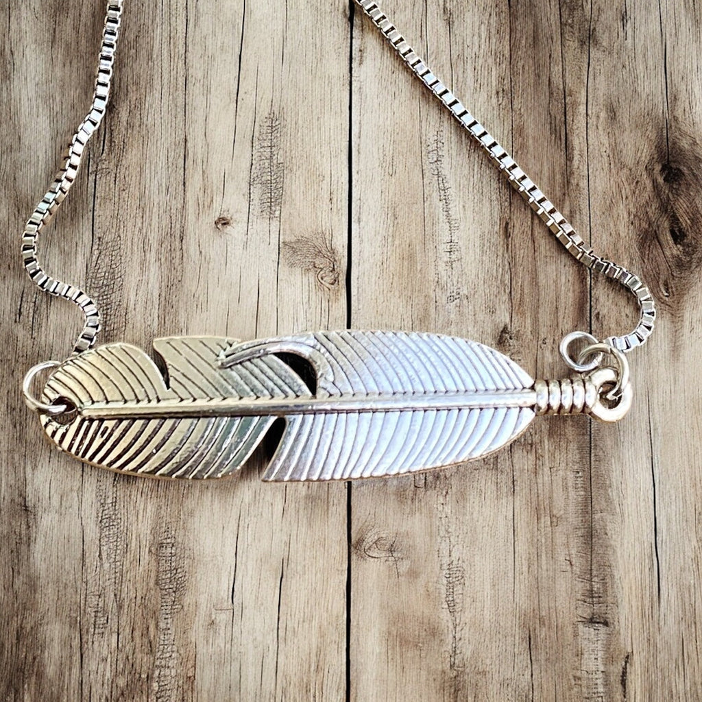 Adjustable Bracelet - Silver Feather - Modern Hustle Marketplace