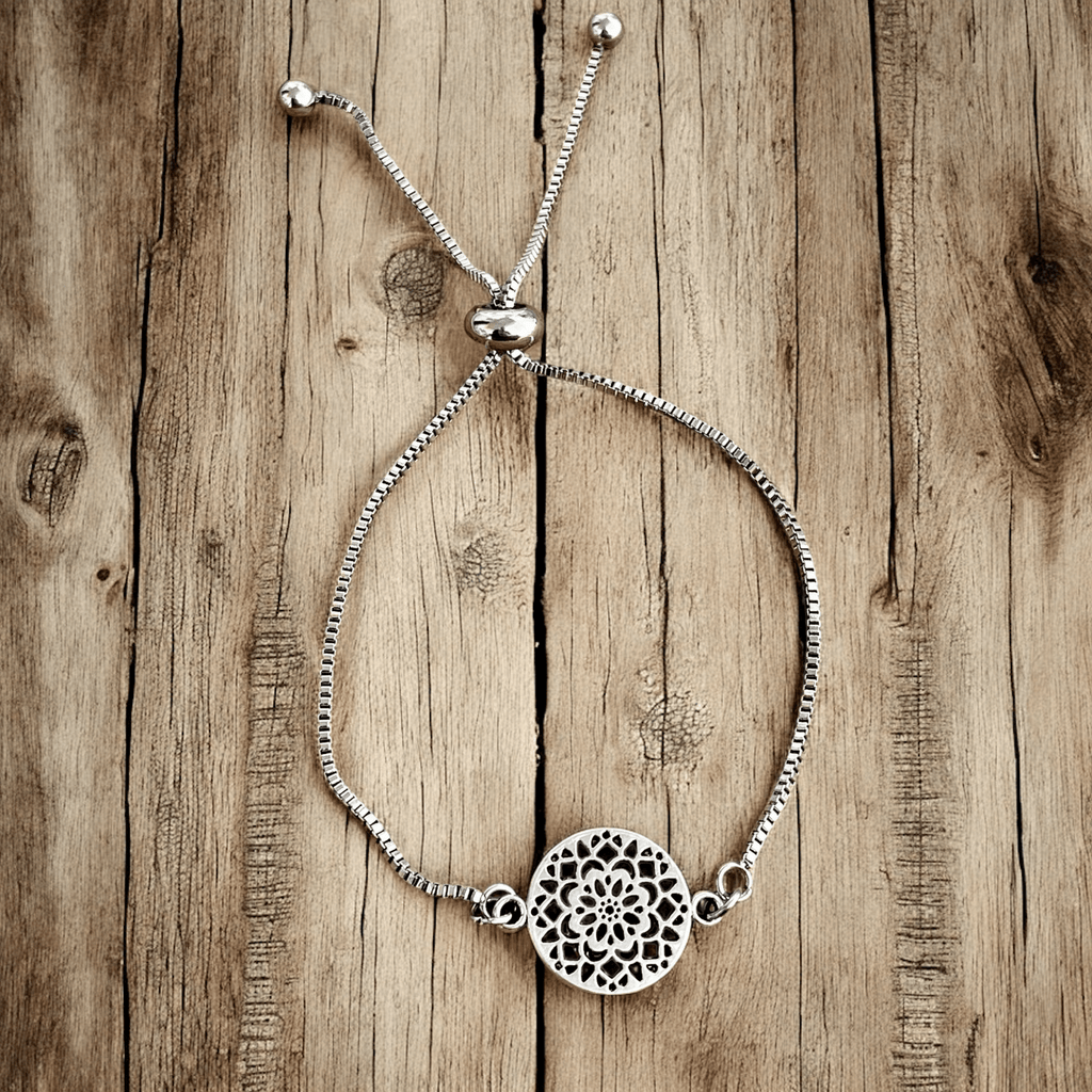 Adjustable Bracelet - Silver Medallion - Modern Hustle Marketplace