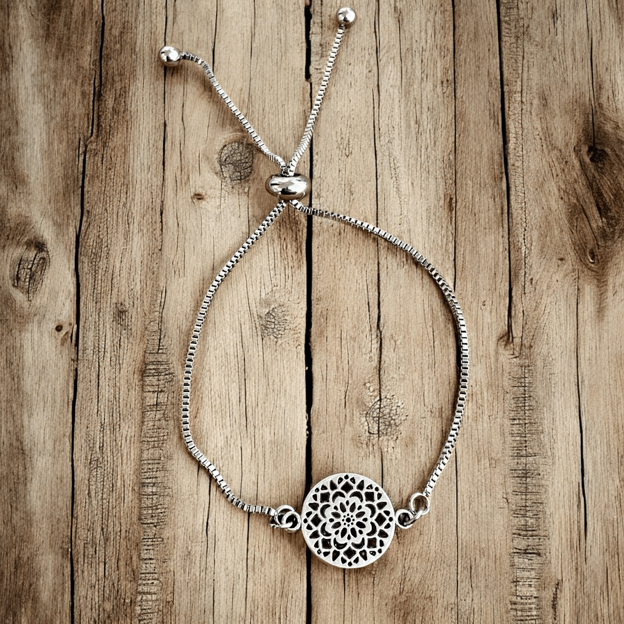 Adjustable Bracelet - Silver Medallion - Modern Hustle Marketplace
