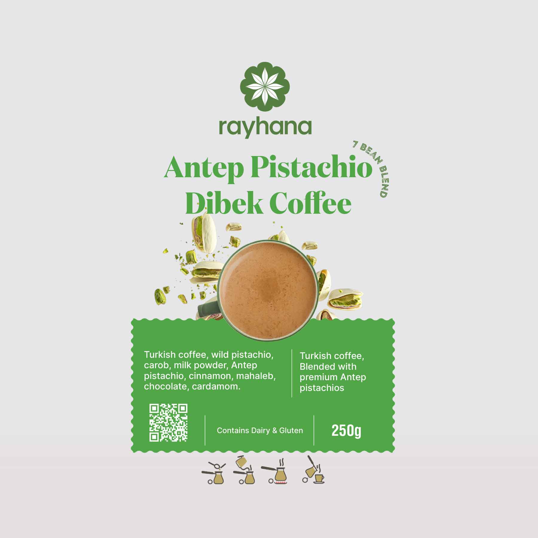 Antep Pistachio Dibek Coffee – Chunky 7 - Bean Blend by Rayhana - Modern Hustle Marketplace