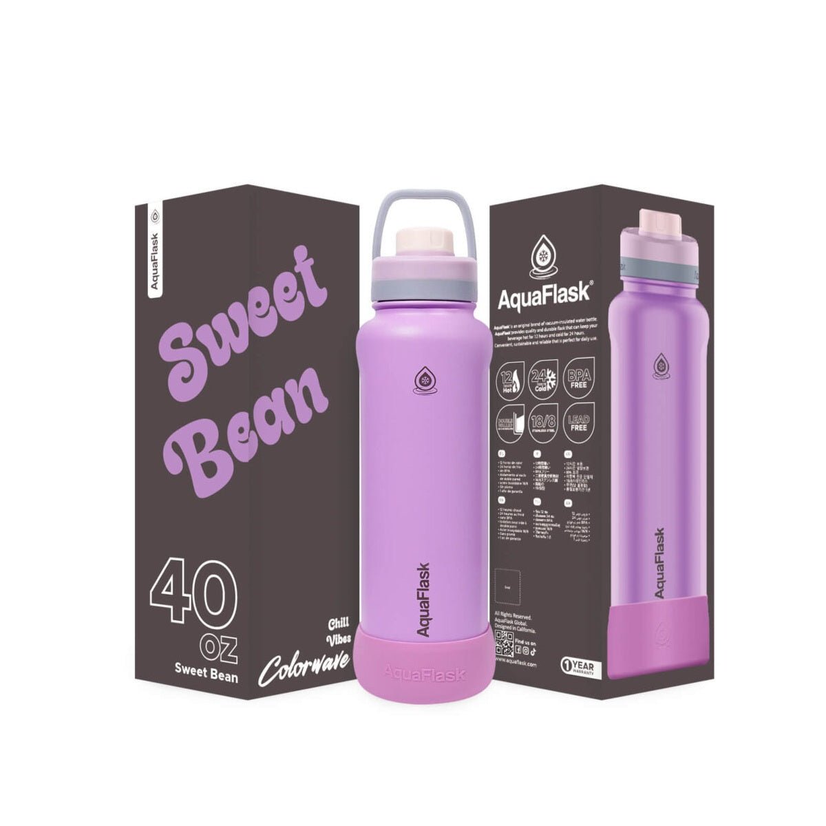 AquaFlask Colorwave 40oz Tumbler – Double Wall Stainless Steel, Keeps Drinks Hot & Cold, Leak - Proof - Modern Hustle Marketplace