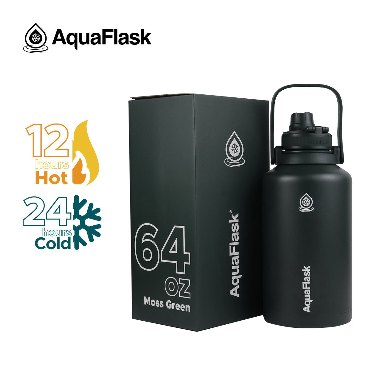 AquaFlask Original Vacuum Insulated Water Bottles 1893ml (64oz) - Modern Hustle Marketplace