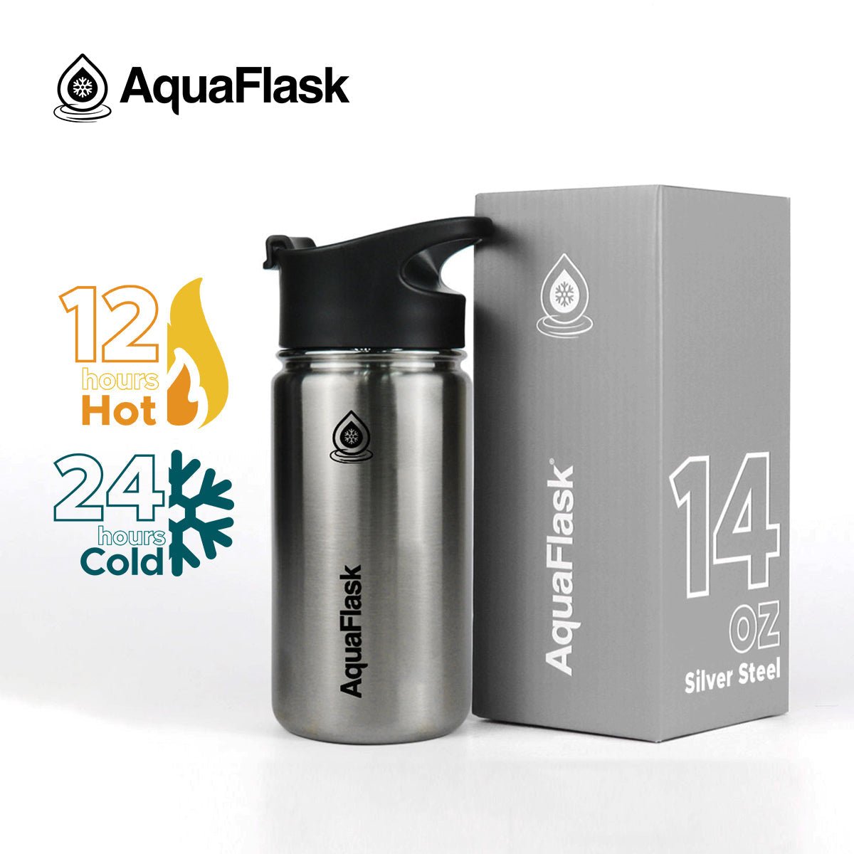 AquaFlask Original Vacuum Insulated Water Bottles 415ml (14oz) - Modern Hustle Marketplace