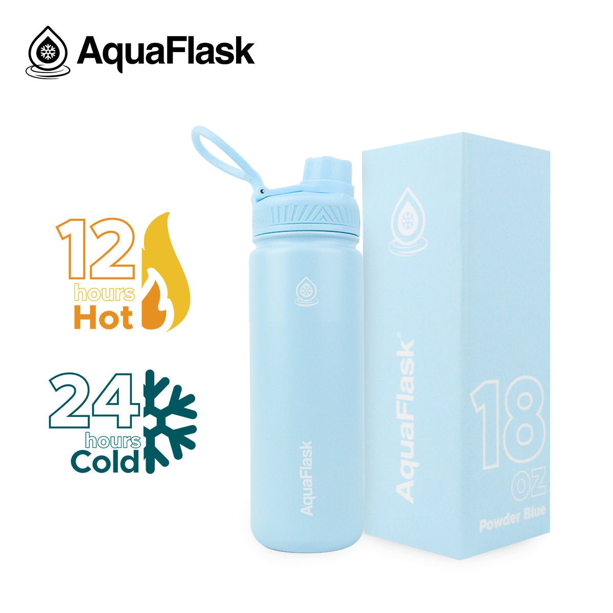 AquaFlask Original Vacuum Insulated Water Bottles 530ml (18oz) - Modern Hustle Marketplace