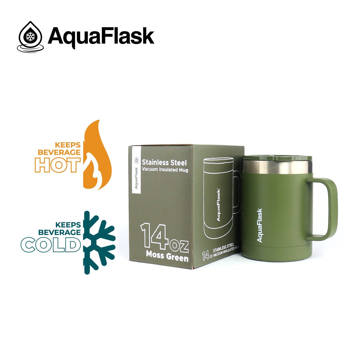 Aquaflask Thermal Insulated Lidded Mug With Handle 415ml (14 oz) - Modern Hustle Marketplace