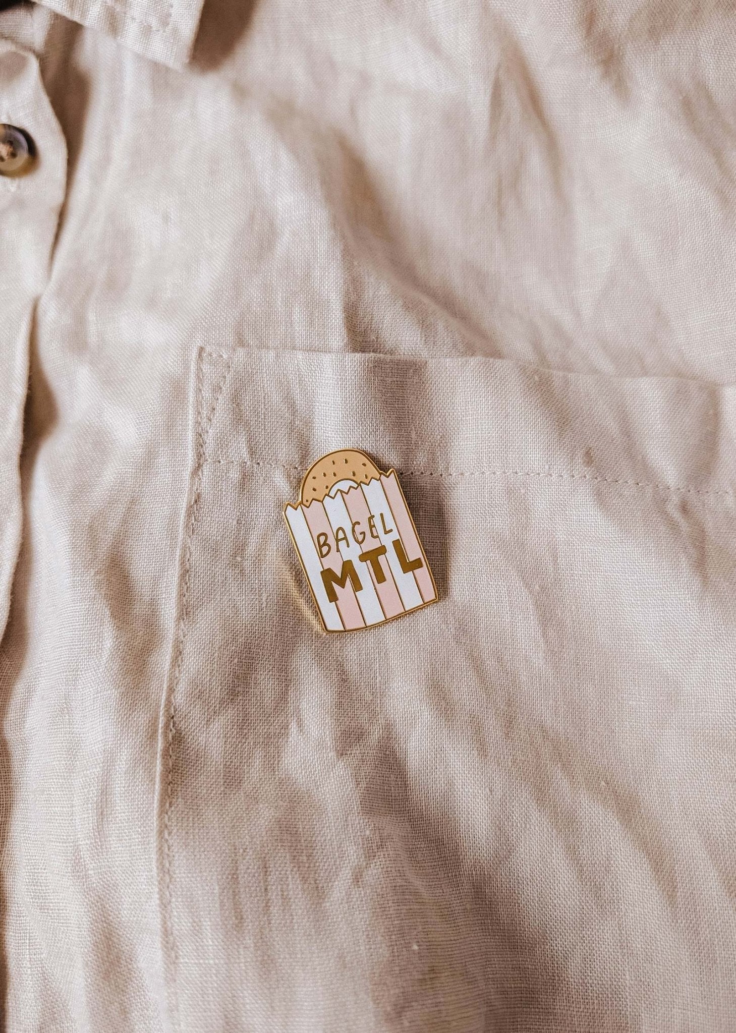 Bagel MTL Enamel Pin - Modern Hustle Marketplace