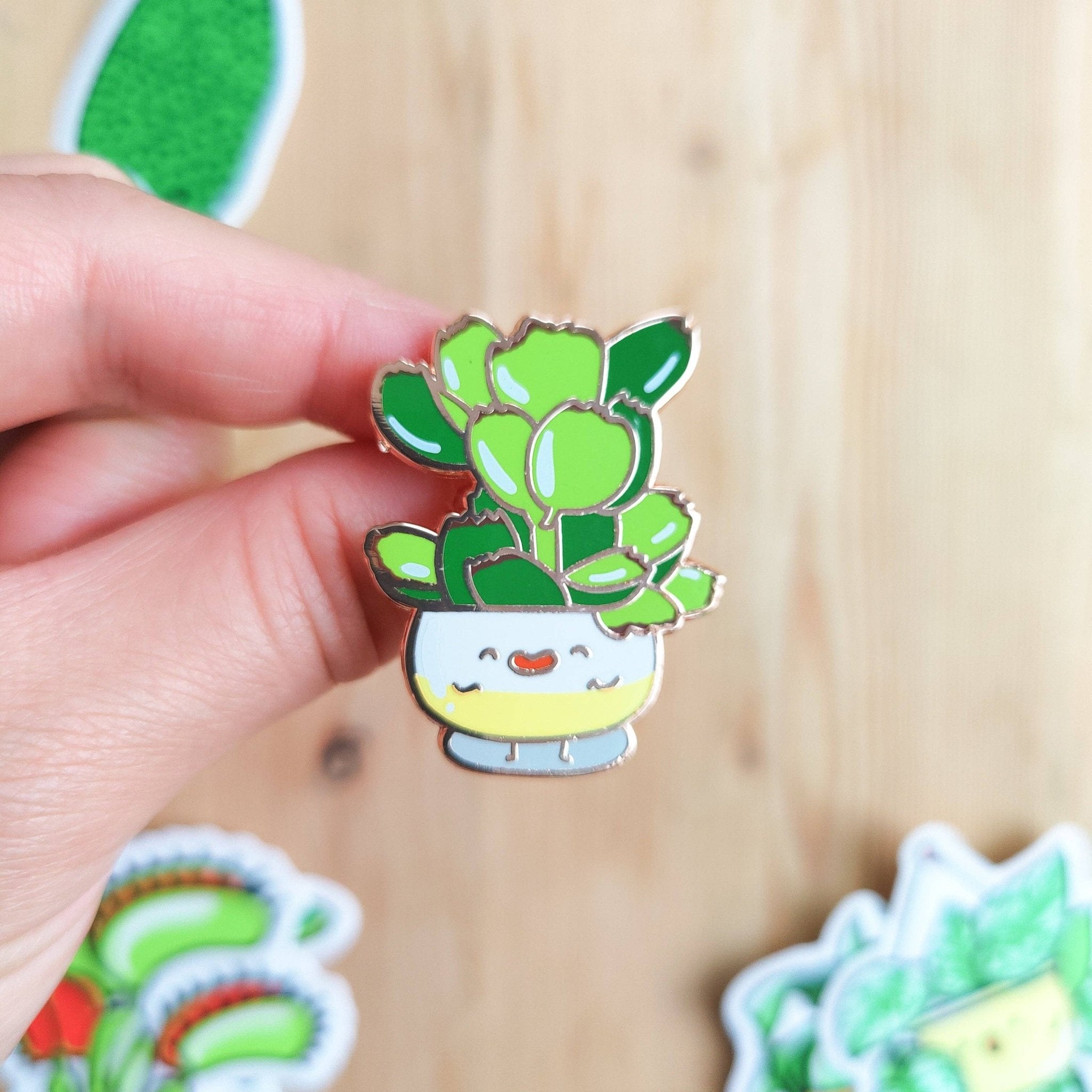 Bear Paw Succulent Enamel Pin - Modern Hustle Marketplace