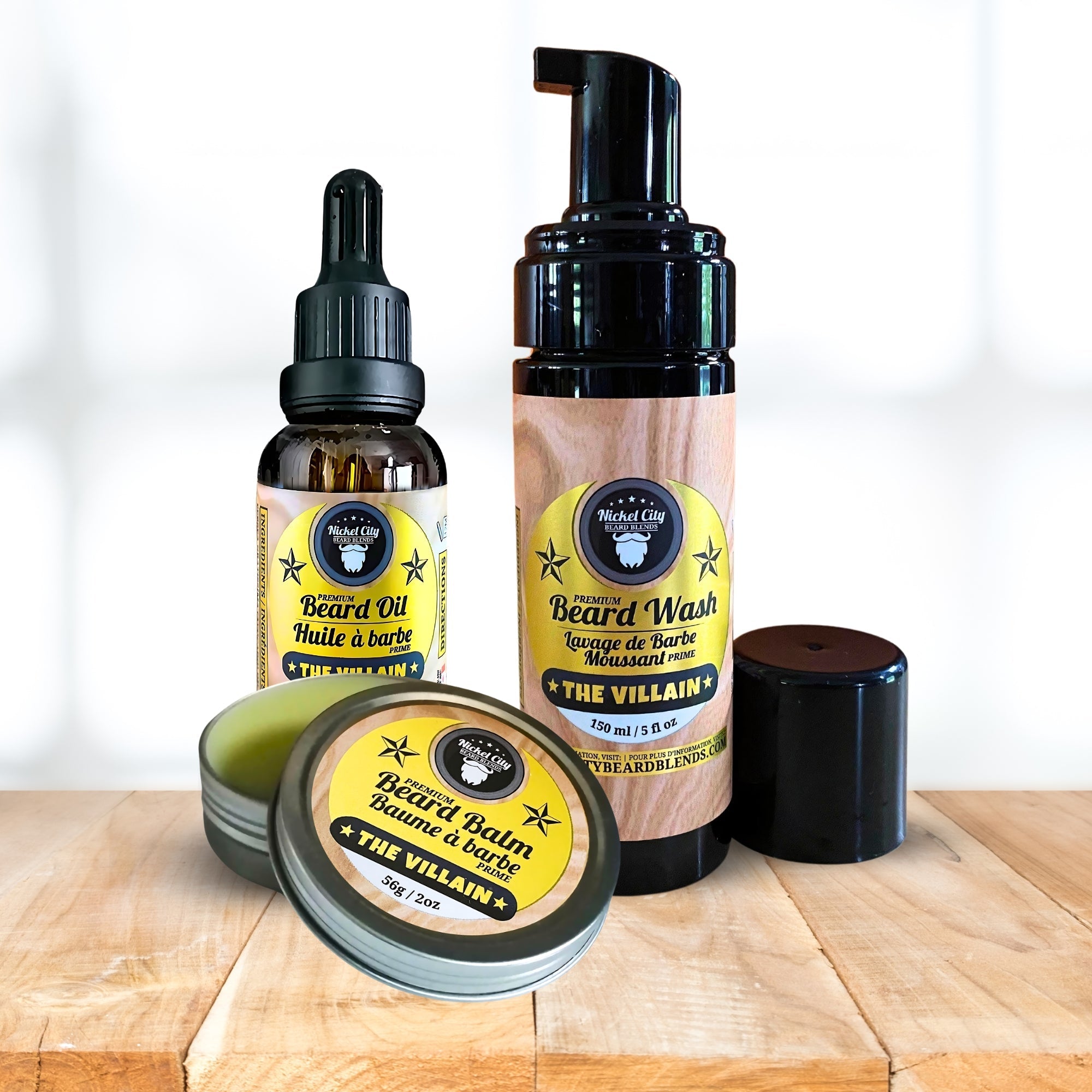 Beard Boss Trinity Bundle – The Villain (3 - Piece Beard Care Set: Oil, Balm, Shampoo) | Spiced Tobacco, Fresh Leather, Bold Cognac & Bourbon with Creamy Vanilla Undertone - Modern Hustle Marketplace
