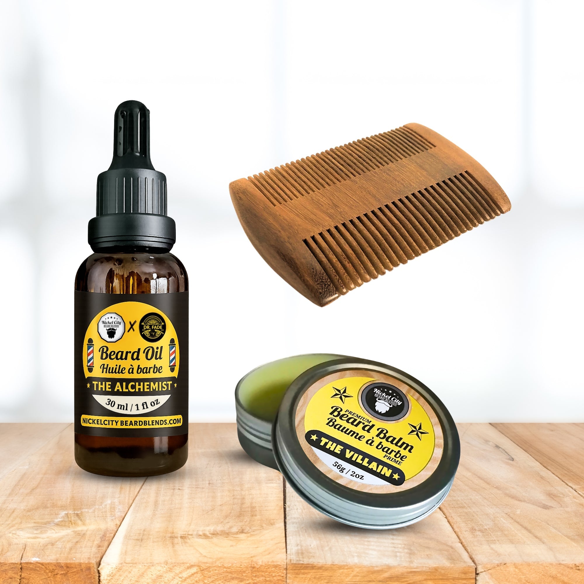 Beginner's Ritual Beard Bundle (3 - Piece Beard Care Set: Oil, Balm & Comb) | Complete Beard Grooming Set | Handcrafted in Canada - Modern Hustle Marketplace