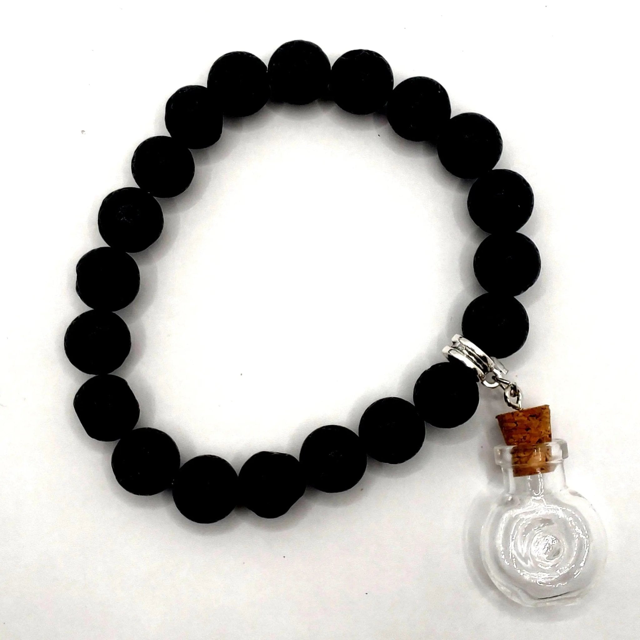 Bracelet - Lava Rock - Glass Bottle - Life Saver - 8mm - Modern Hustle Marketplace
