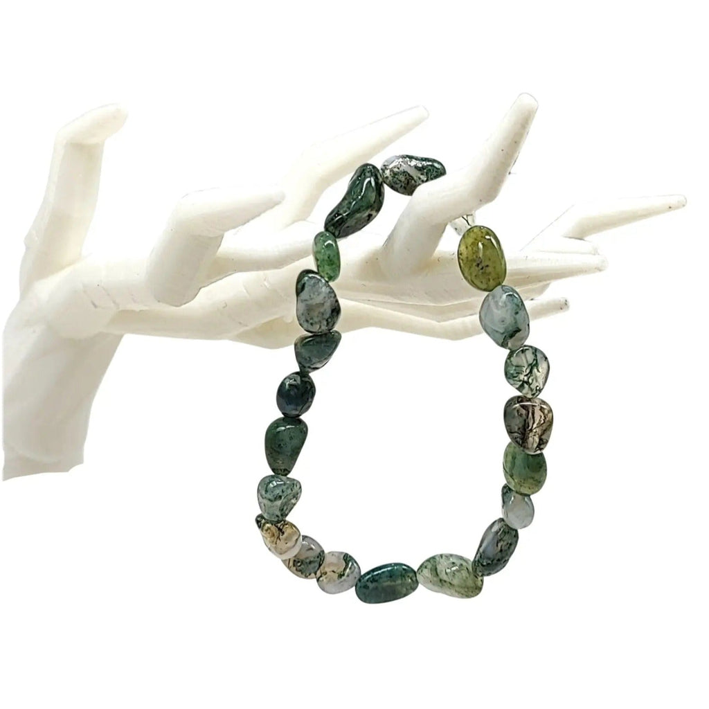 Bracelet - Moss Agate - Natural Shape - Modern Hustle Marketplace