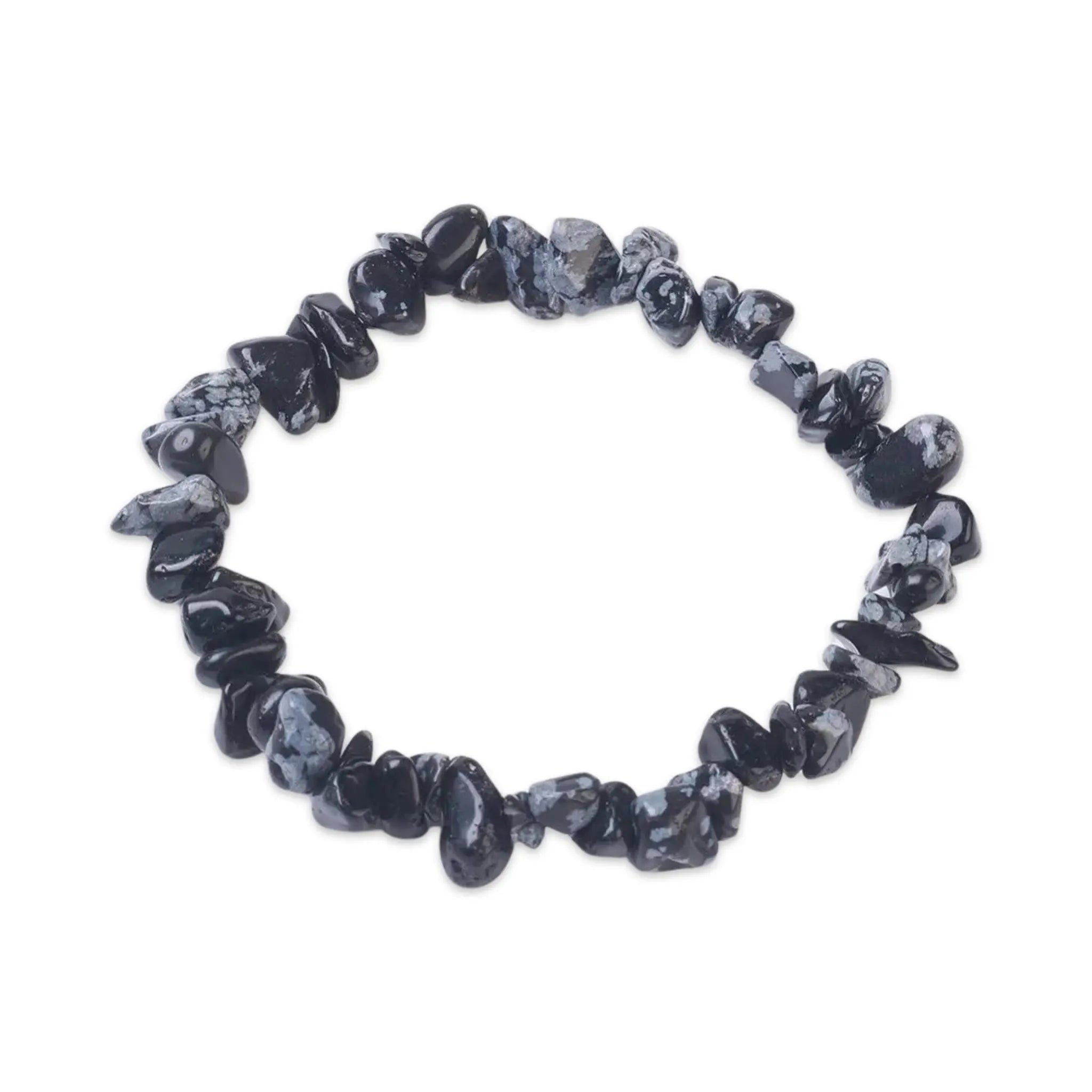 Bracelet - Snowflake Obsidian - Chips - Modern Hustle Marketplace