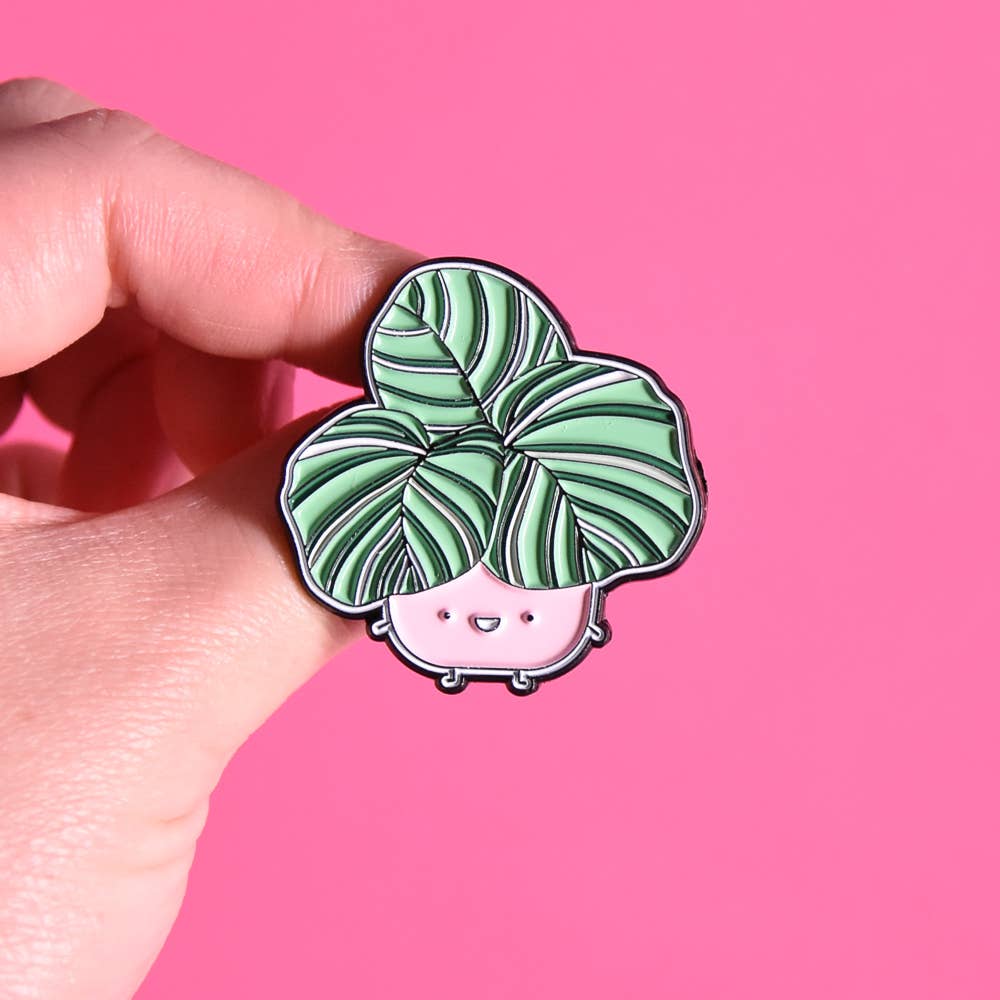 Calathea Orbifolia Plant Enamel Pin - Modern Hustle Marketplace