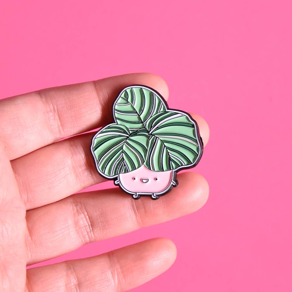 Calathea Orbifolia Plant Enamel Pin - Modern Hustle Marketplace