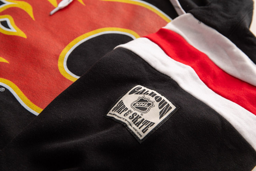 Calgary Flames Varsity Retro Style Hoodie - Modern Hustle Marketplace