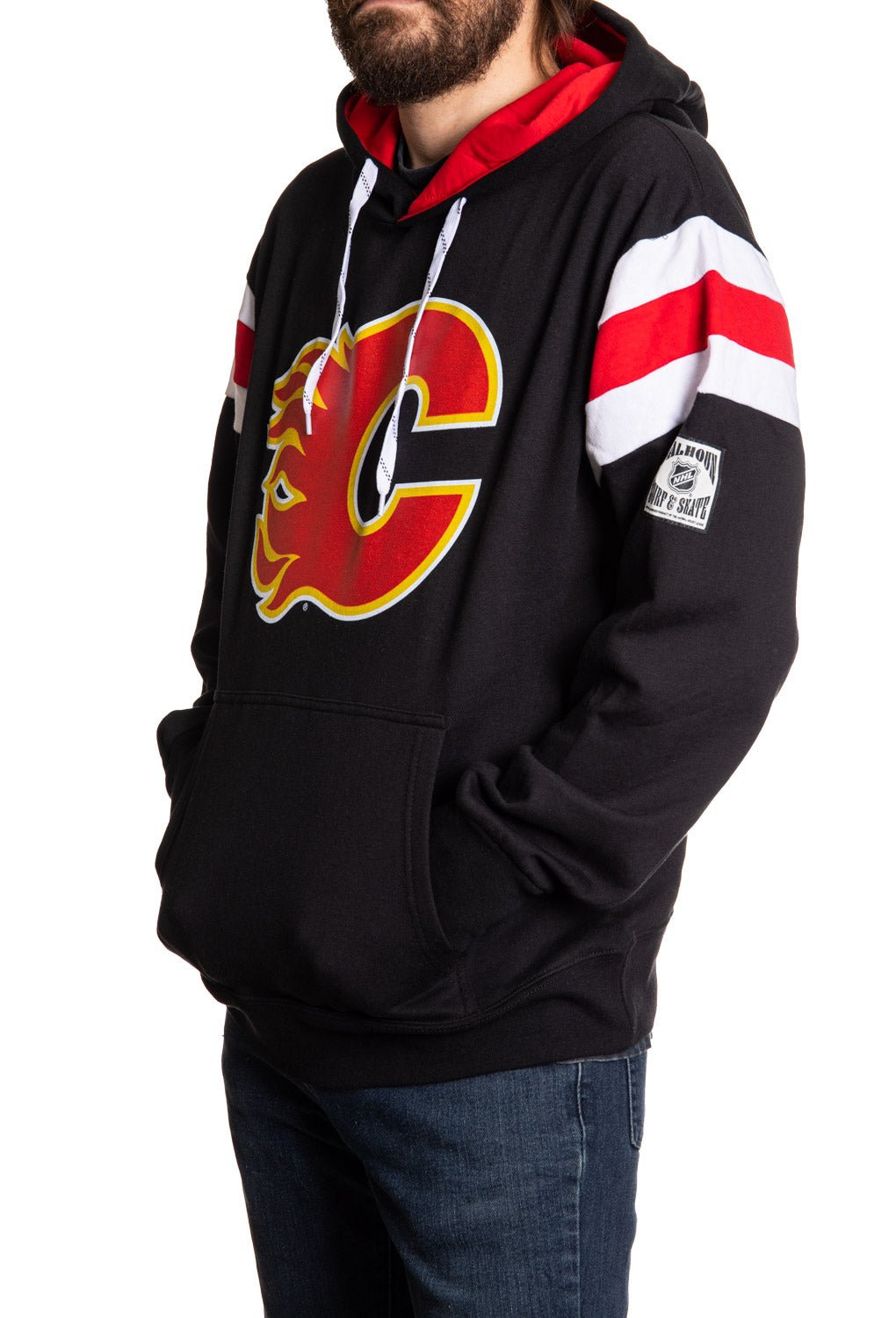 Calgary Flames Varsity Retro Style Hoodie - Modern Hustle Marketplace