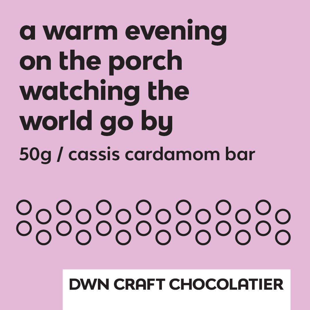 cassis cardamom chocolate bar - Modern Hustle Marketplace