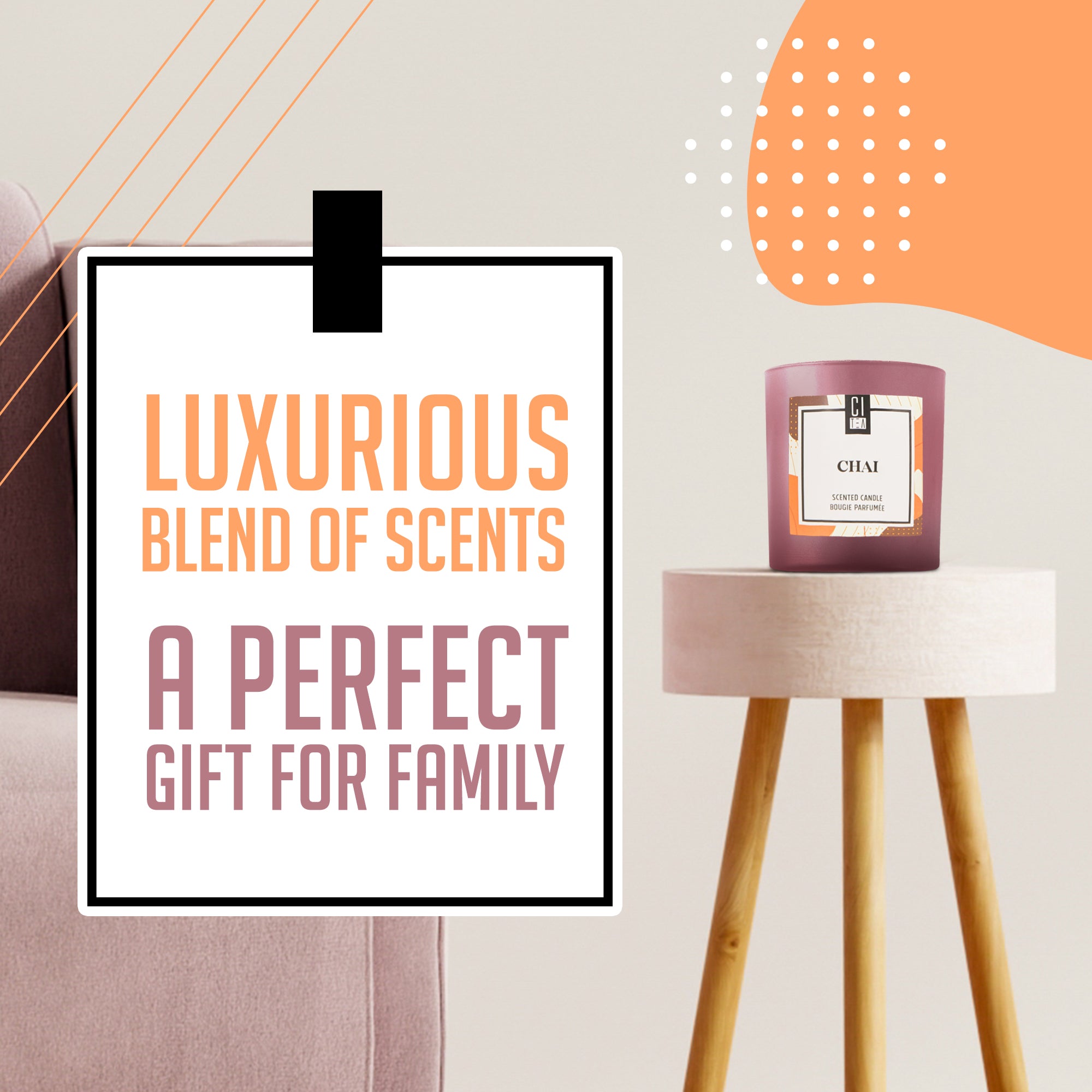 Chai Soy Wax Candle - Orange, Cinnamon and Cloves - 8 oz - Modern Hustle Marketplace