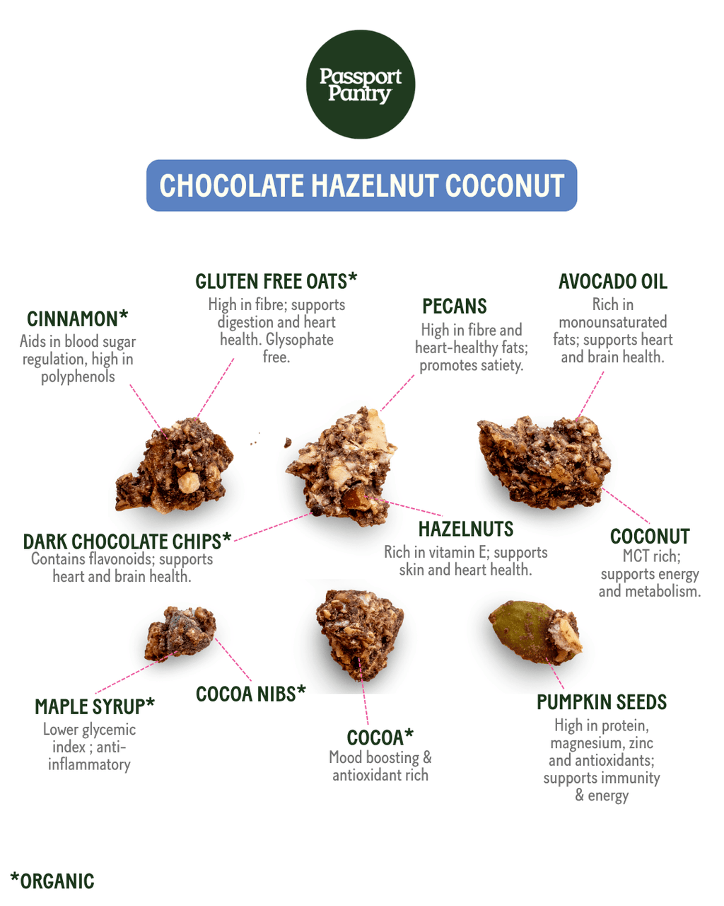 Chocolate Hazelnut Coconut | Granola Clusters - Modern Hustle Marketplace