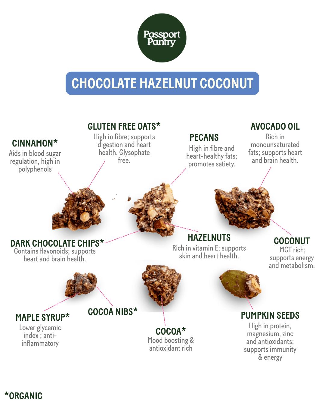 Chocolate Hazelnut Coconut | Granola Clusters - Modern Hustle Marketplace