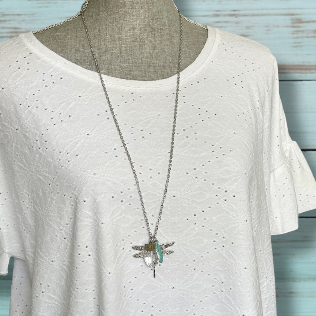 Crystal Dragonfly Wish Necklace - Modern Hustle Marketplace