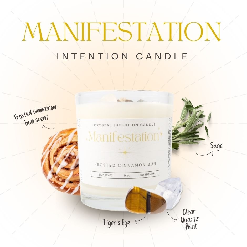 Crystal Intention Candle (Now in Clear Vessel!) - Modern Hustle Marketplace