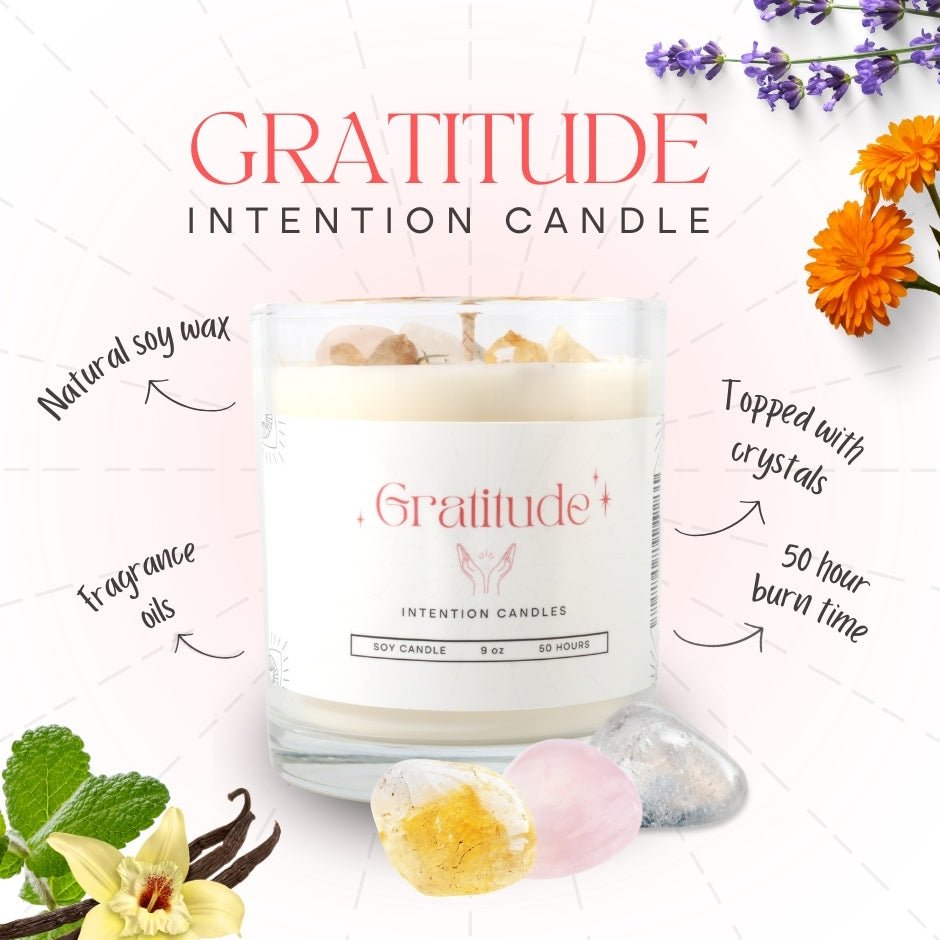 Crystal Intention Candle (Now in Clear Vessel!) - Modern Hustle Marketplace