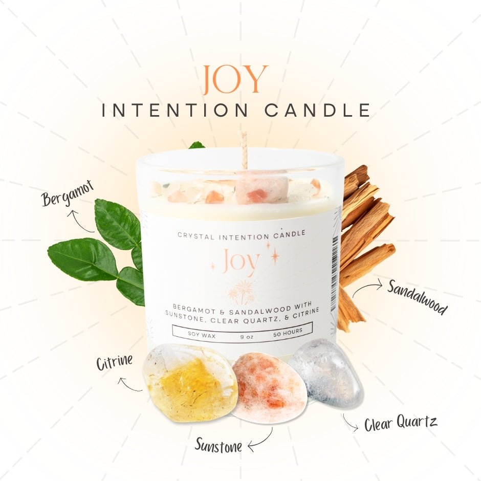 Crystal Intention Candle (Now in Clear Vessel!) - Modern Hustle Marketplace
