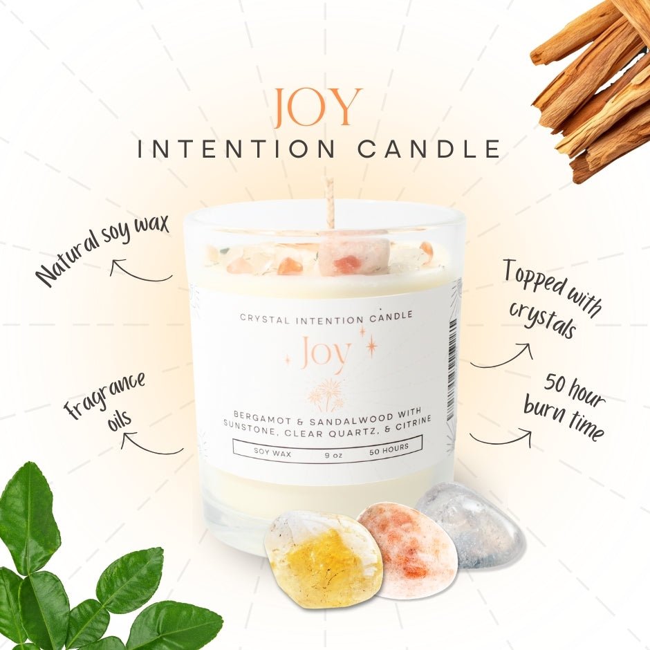 Crystal Intention Candle (Now in Clear Vessel!) - Modern Hustle Marketplace