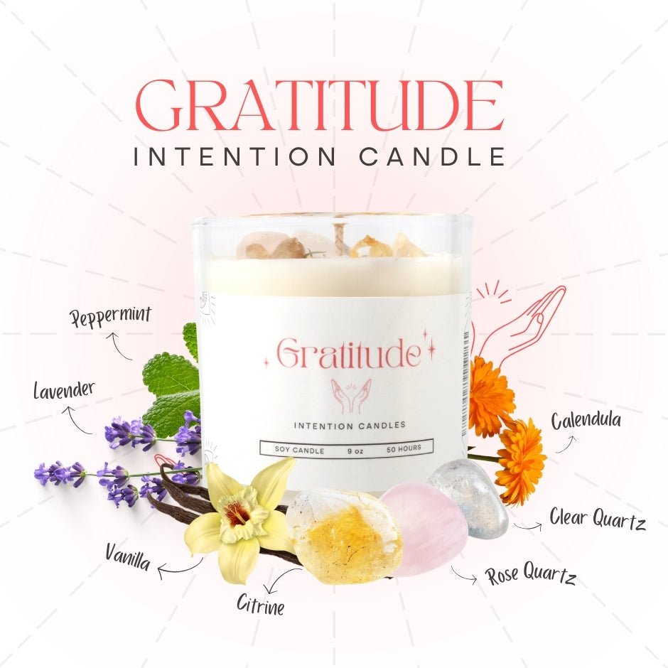 Crystal Intention Candle (Now in Clear Vessel!) - Modern Hustle Marketplace