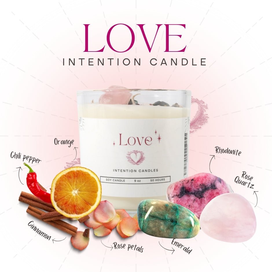Crystal Intention Candle (Now in Clear Vessel!) - Modern Hustle Marketplace