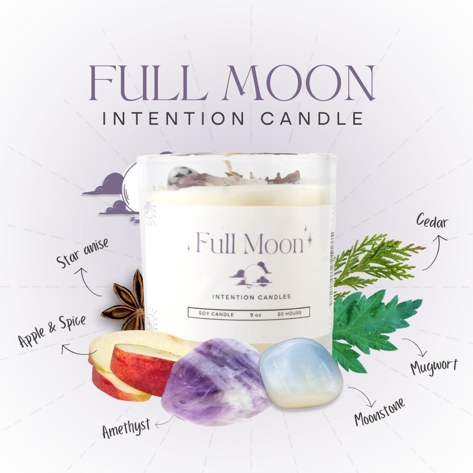 Crystal Intention Candle (Now in Clear Vessel!) - Modern Hustle Marketplace