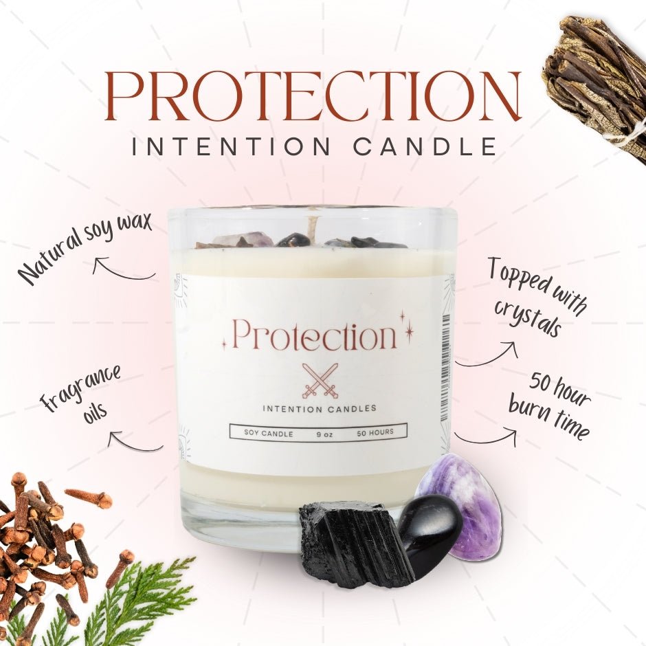 Crystal Intention Candle (Now in Clear Vessel!) - Modern Hustle Marketplace