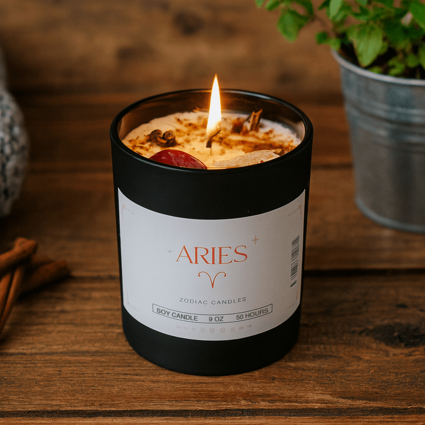 Crystal Zodiac Candle - Modern Hustle Marketplace