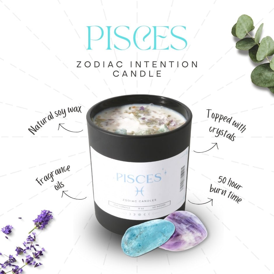 Crystal Zodiac Candle - Modern Hustle Marketplace