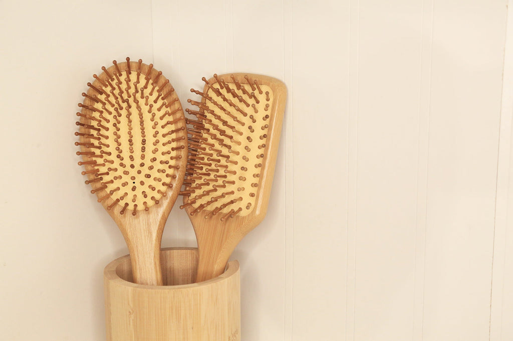 Cushioned Bamboo Hair Brush - Oval - Modern Hustle Marketplace