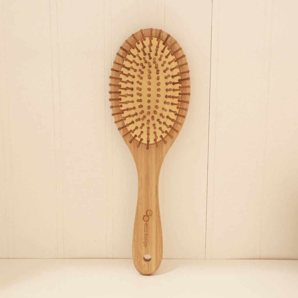 Cushioned Bamboo Hair Brush - Oval - Modern Hustle Marketplace