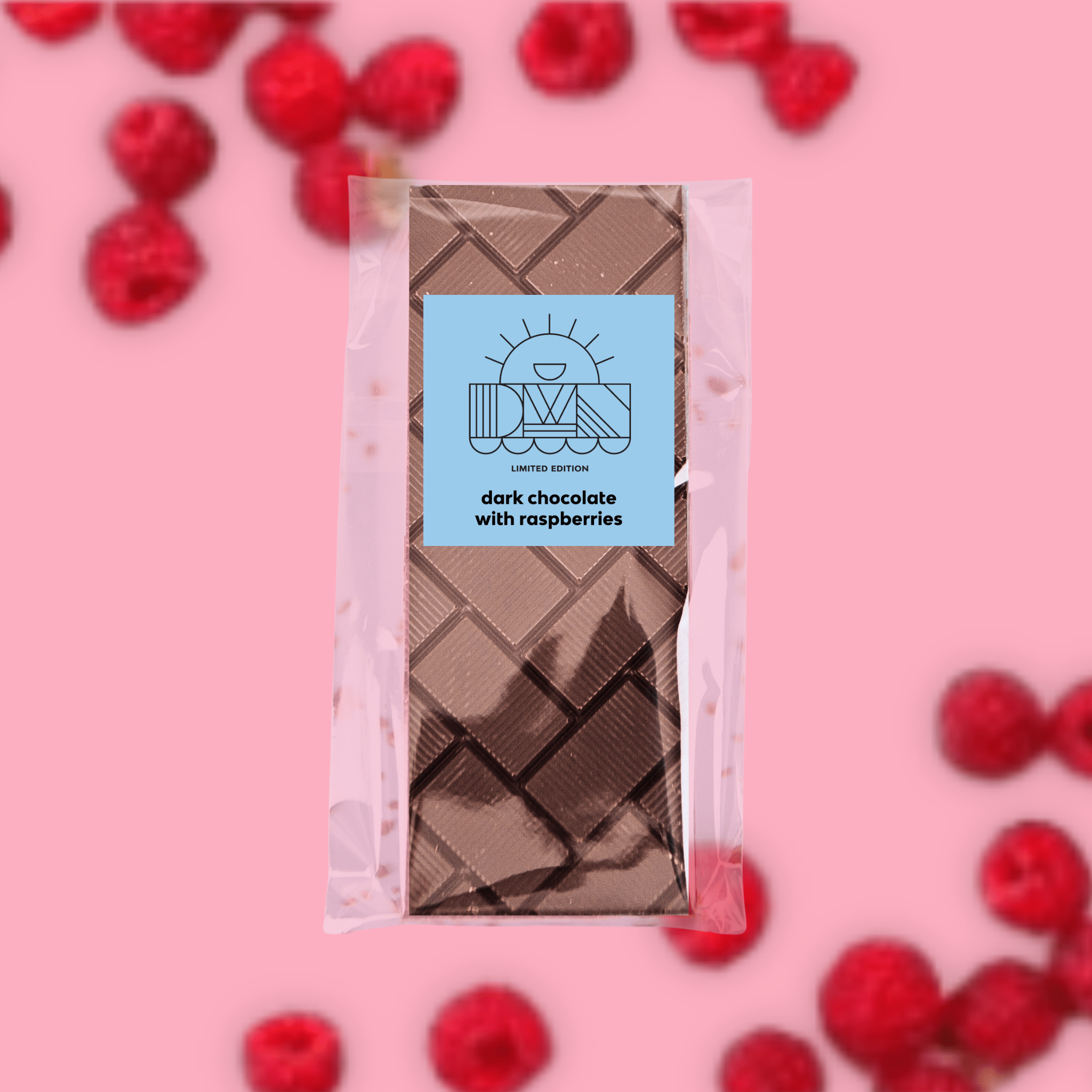 dark chocolate raspberry bar - Modern Hustle Marketplace