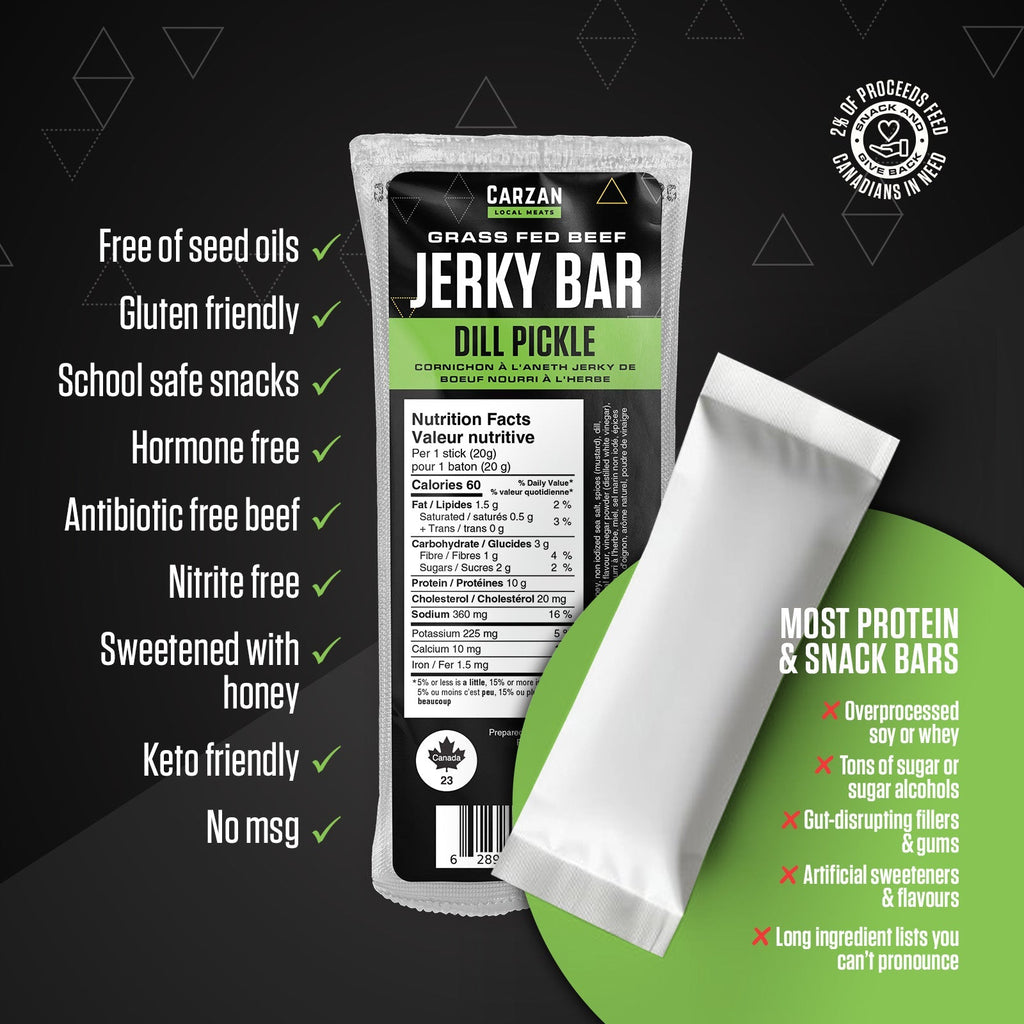 Dill Pickle Grass - Fed Beef Jerky Bars - Modern Hustle Marketplace