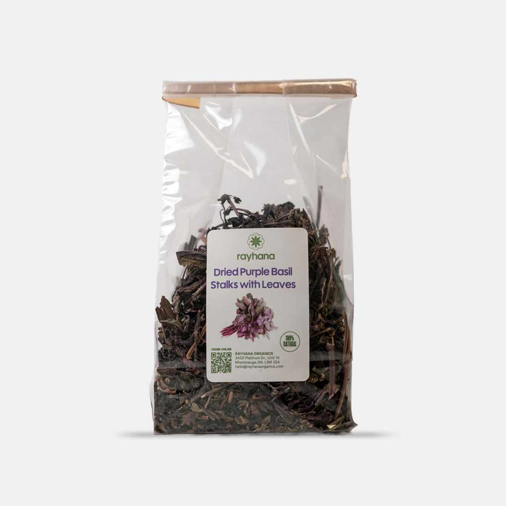Dried Purple Basil Stalks with Leaves - Modern Hustle Marketplace