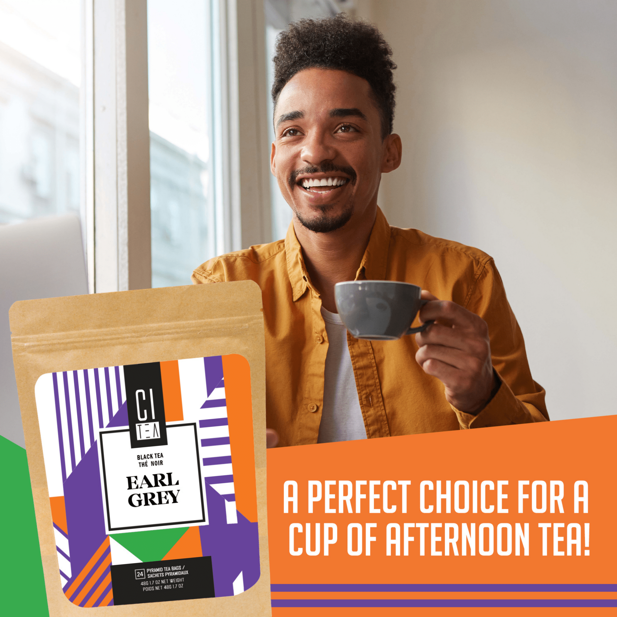 Earl Grey Black Tea Pyramid Tea Bags - Modern Hustle Marketplace