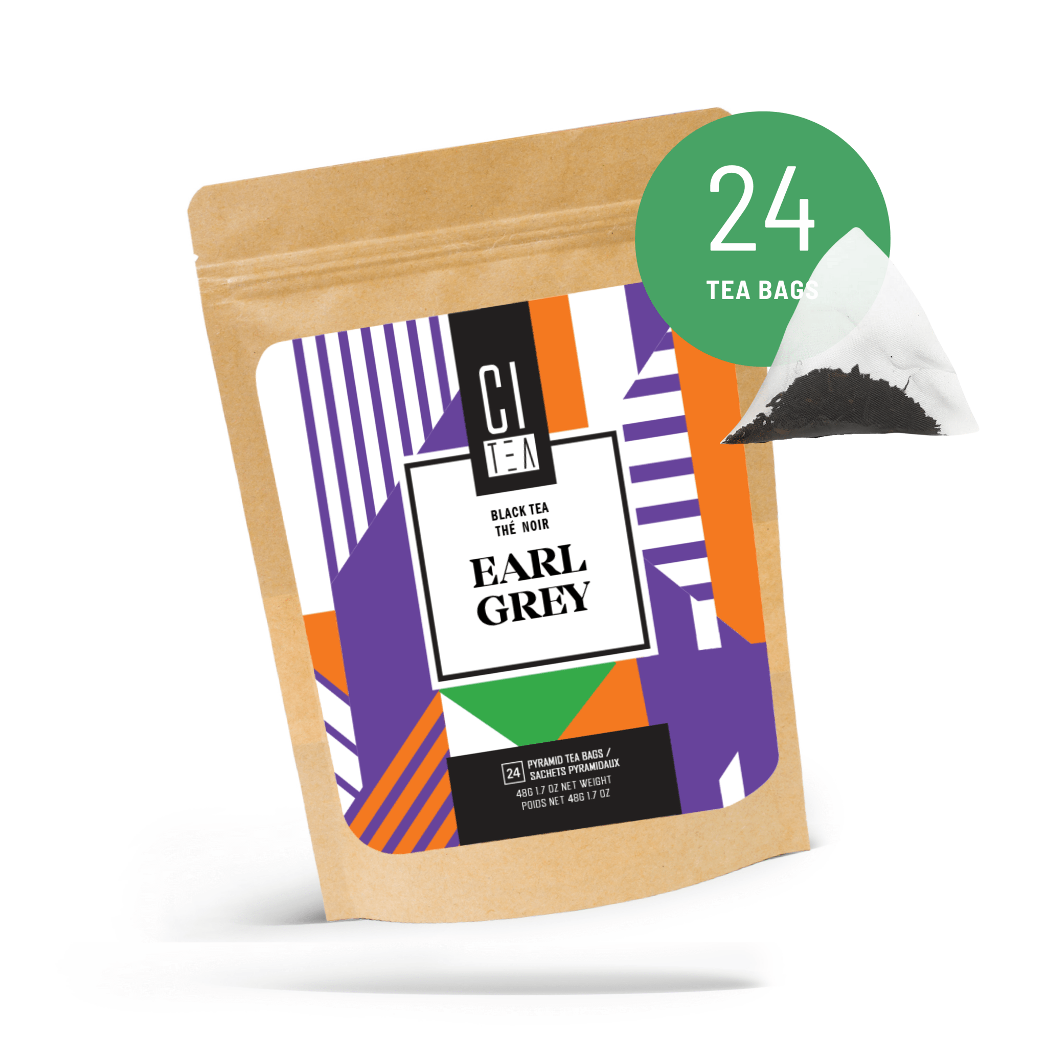 Earl Grey Black Tea Pyramid Tea Bags - Modern Hustle Marketplace