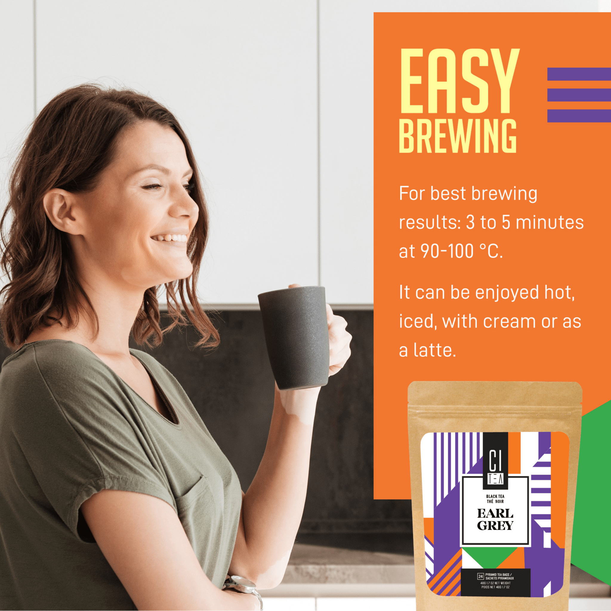 Earl Grey Black Tea Pyramid Tea Bags - Modern Hustle Marketplace