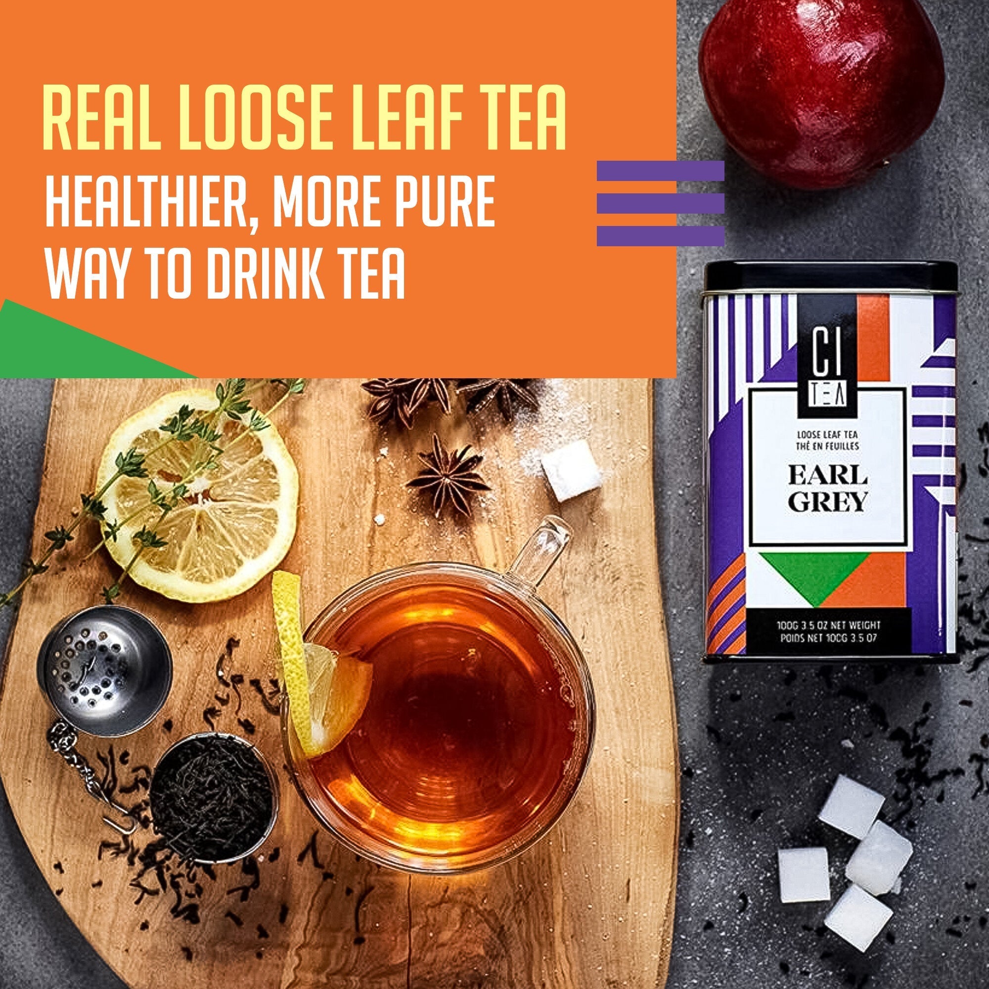 Earl Grey Loose Leaf Tea with Teaball - 100g - Modern Hustle Marketplace